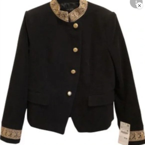 NWOT Zara Military Crop Jacket Blazer XS - Picture 3 of 11